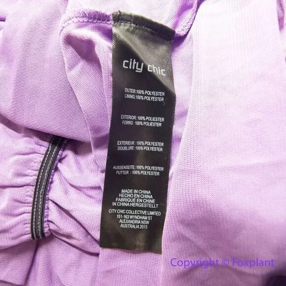 New! City Chic Wild Dobby Dress  lilac purple,  women plus‎ size 18 - Picture 15 of 16